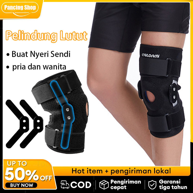 Pelindung Lutut Knee Pad Buat Nyeri Sendi Alat Bantu Lutut Alumunium Plate Strap Dapat dilepas Berna