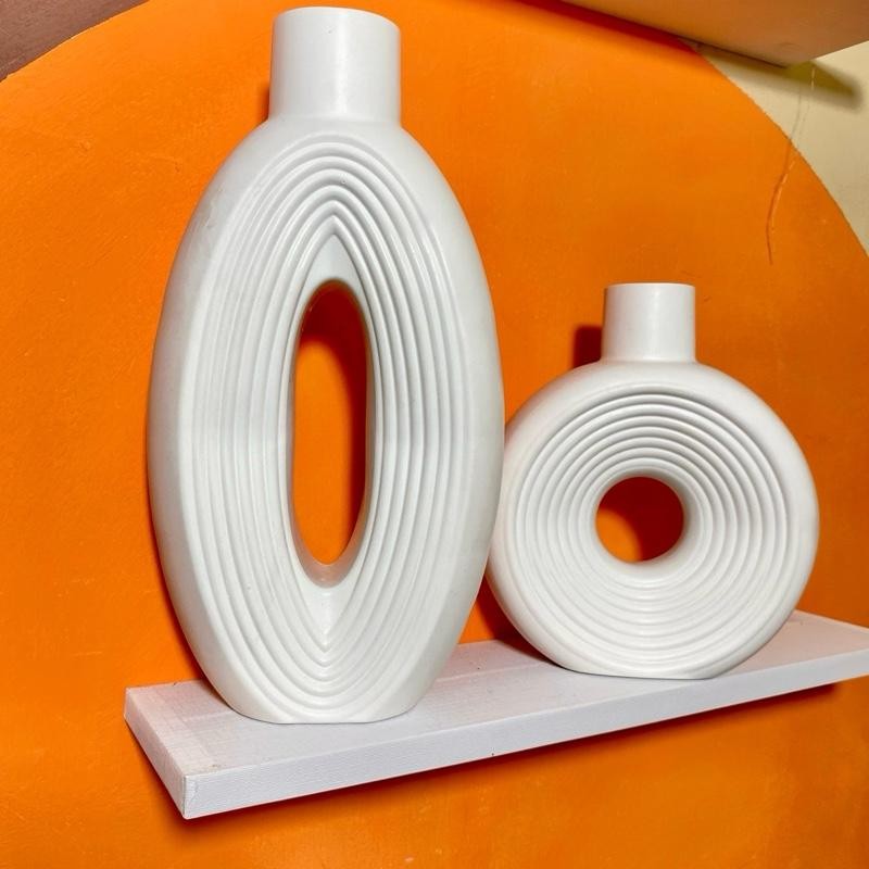 [DH.US] VAS LUNA | vas aesthetic| dekorasi rumah |vas besar | vas bunga kering | vas putih | pot bun