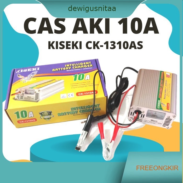 Charger Aki Motor Mobil 10A Cas Aki / Cas Aki Kering / Pengisi Aki / Cas Aki basah Aki Kering