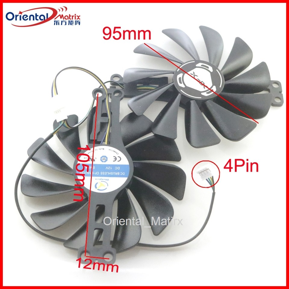 Free Shipping CF1010U12S TYD10010M12LPA 12V 0.45A 95mm VGA Fan For XFX RX6600 6600XT Speedster Graph