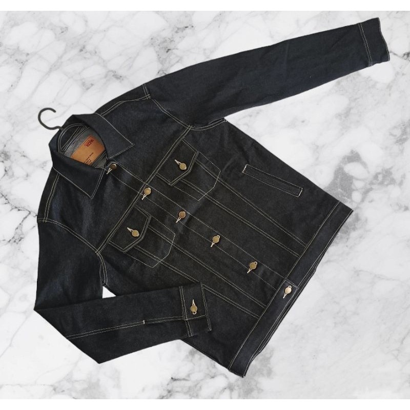 BACE.SHOP JACKET BLACK 14 oz ( RAW DENIM)