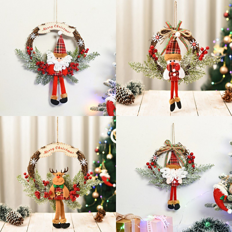 Hiasan Natal Karangan Bunga / Wreath Krans Natal Pintu / Dinding