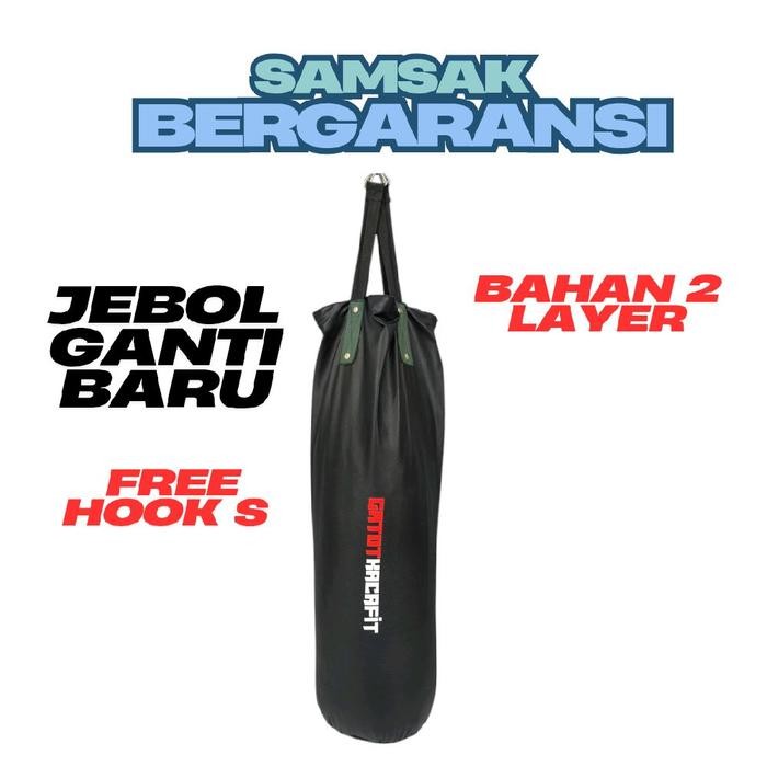 Samsak Gatotkaca 100cm Bergaransi Alat latihan Tinju Boxing karate Taekwondo Pencak Silat MMA - -, -