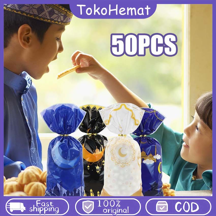 50 Pcs Hampers Plastik Lebaran Idul Fitri Goodie Bag Idul Fitri Plastik Lebaran Kemasan Idul Fitri U
