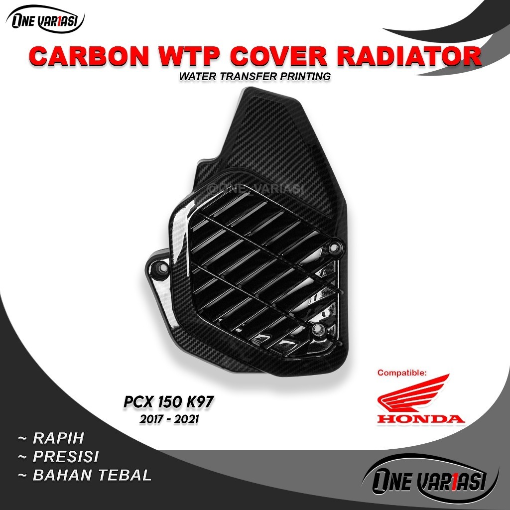 COVER TUTUP RADIATOR PCX 150 CARBON VARIASI99PART