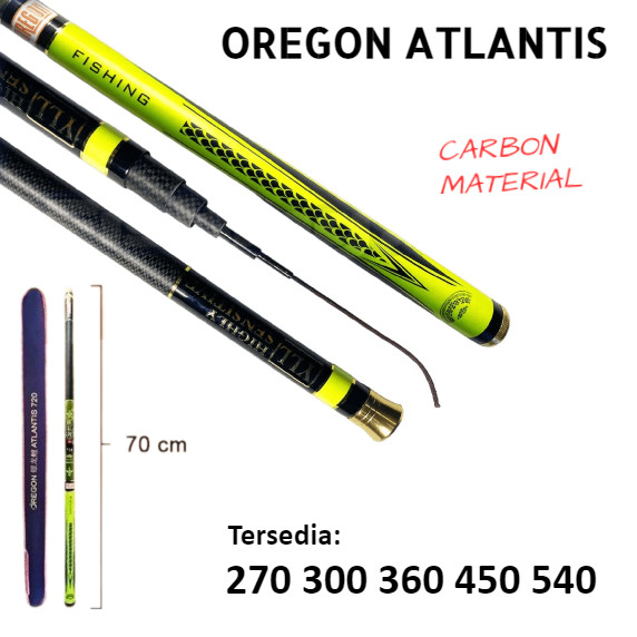 Joran Tegek Oregon Atlantis 270 300 360 450 540 630 720 5h Carbon Material Highly Sensitive Rod Atau
