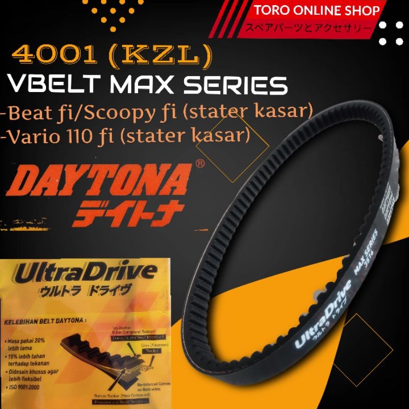 Daytona 4001 van belt beat fi scoopy fi spacy fi stater kasar daytona ultra drive belt only