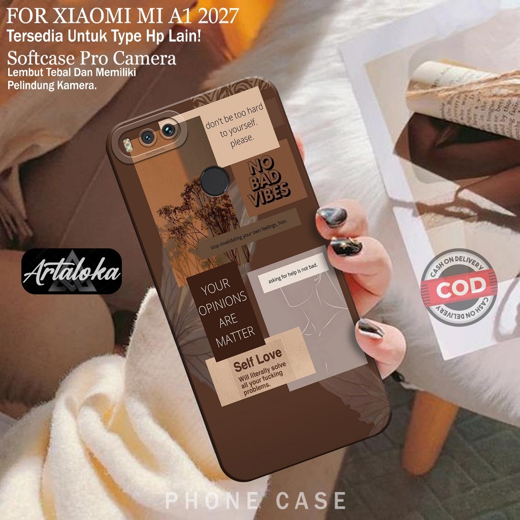 Softcase Hp Xiaomi MI A1 2017 Fashion Case Aesthetic Case Xiaomi MI A1 2017 Silikon TPU Pro Camera C