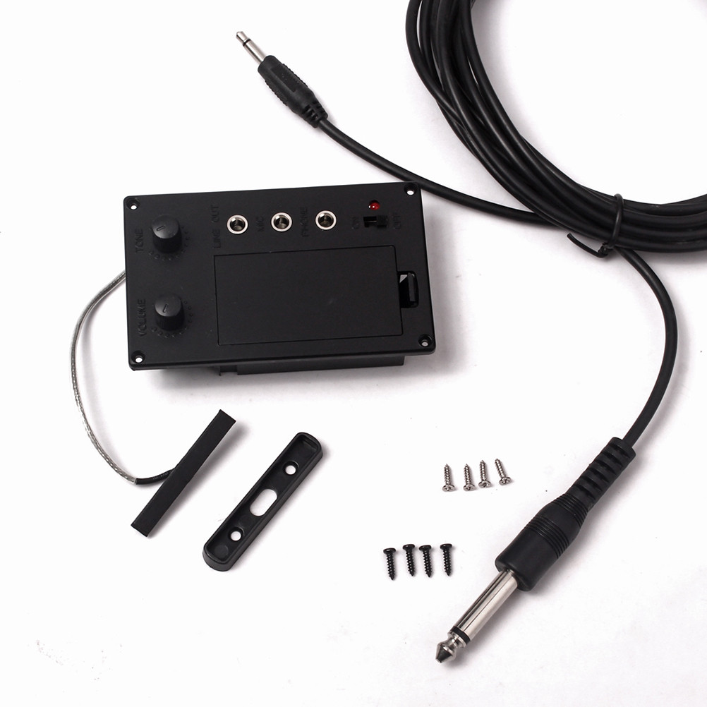 1 Set Violin Equalizer EQ Violin Silent Mute Pickup Preamp Equalizer Violin Accessory with Violin Pi