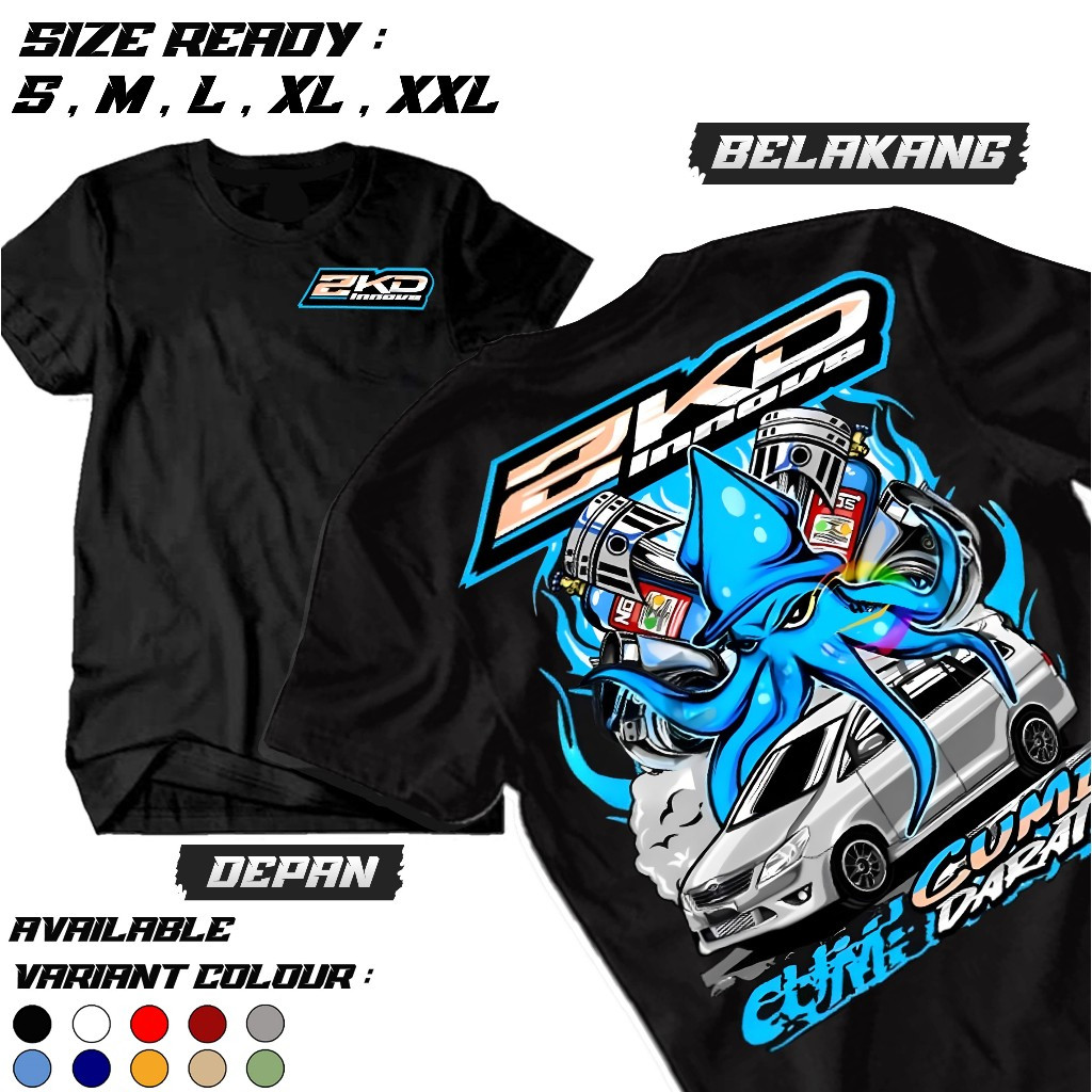 Kaos Innova 2KD Innova Cumi Darat 2KD Powered - Kaos Mobil Otomotif - Kaos Pria Wanita - Kaos Murah 