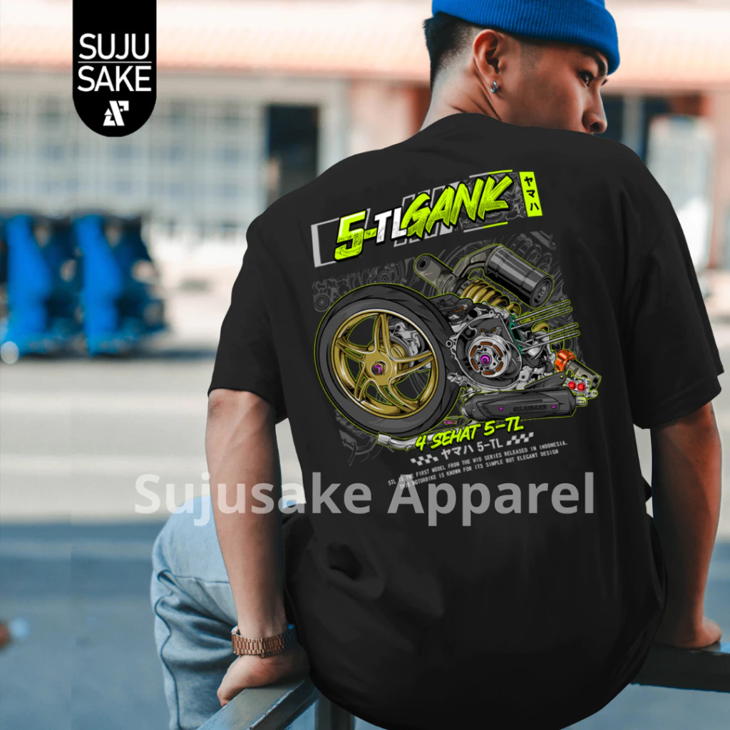 Baju Kaos Atasan Pria Laki Laki Yamaha Mio Sporty Smile 5Tl Gank Distro Original Bahan Halus Tebal W