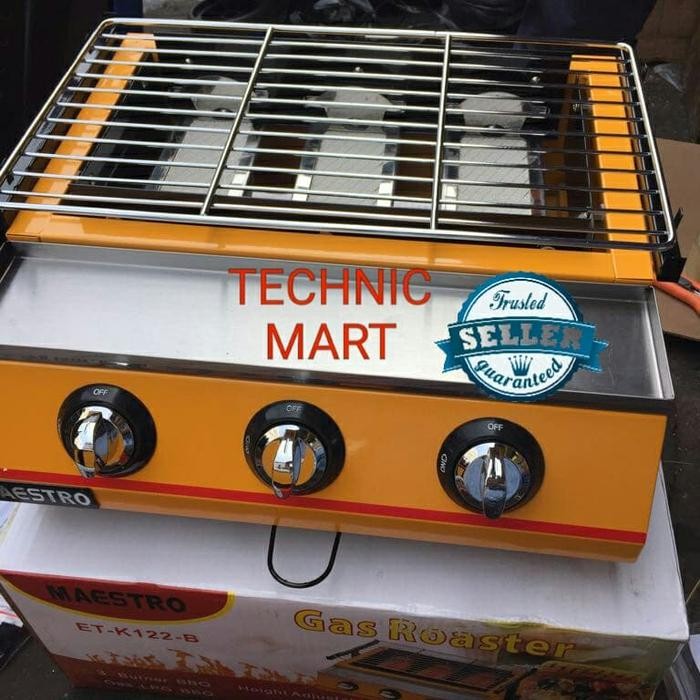 Mesin Panggang BBQ Maestro 3 Tungku / Gas Roaster (Sosis,Ayam,Sapi)