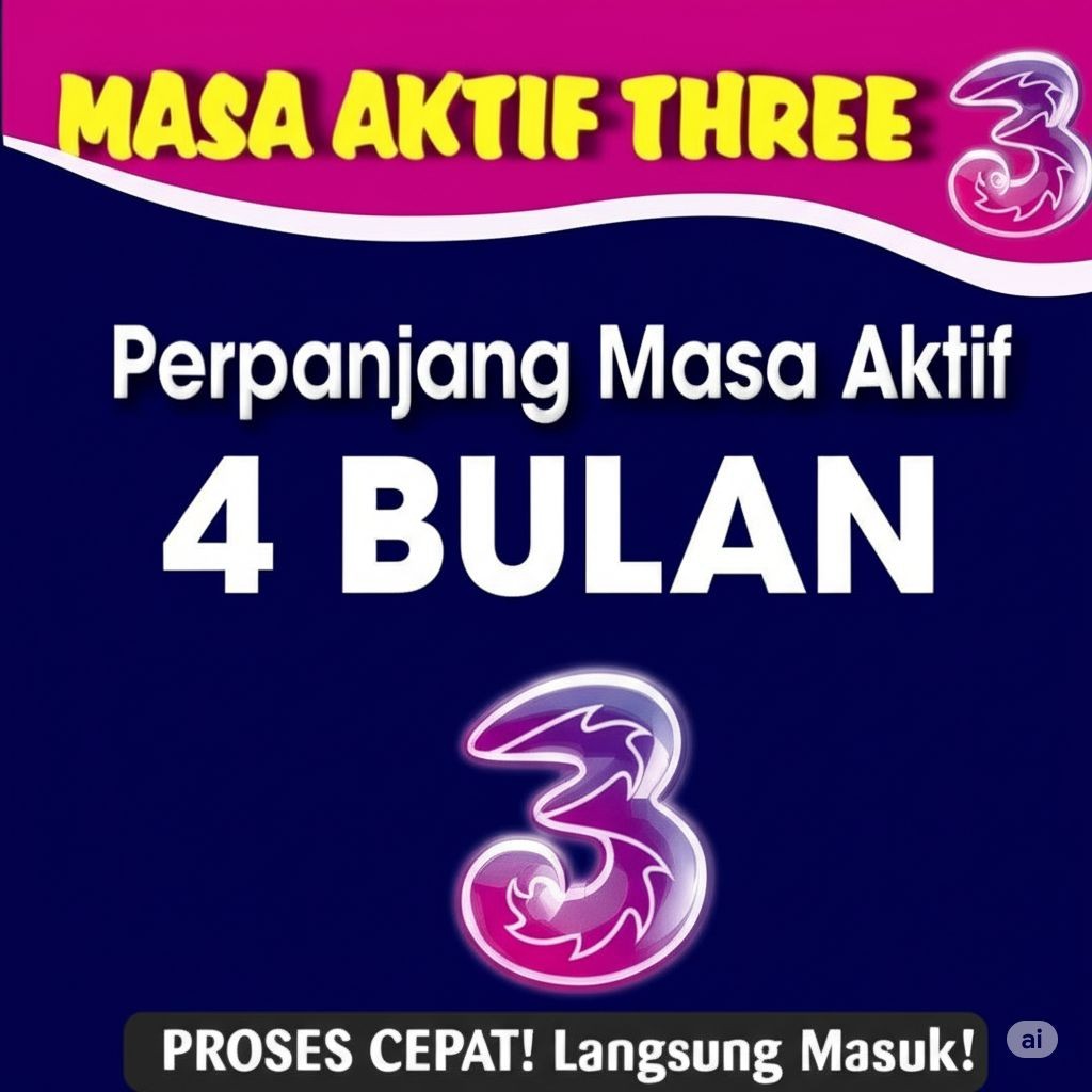 Perpanjangan Masa Aktif Kartu Three 4 Bulan Proses Cepat Langsung Masuk