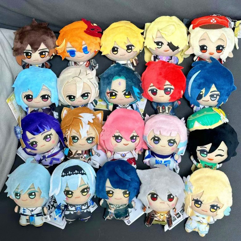 Genshin Impact Xiao Zhong Li Venti Ganyu Tartaglia Diluc Plush Pendant Toy Doll Mini Keychain Backpa