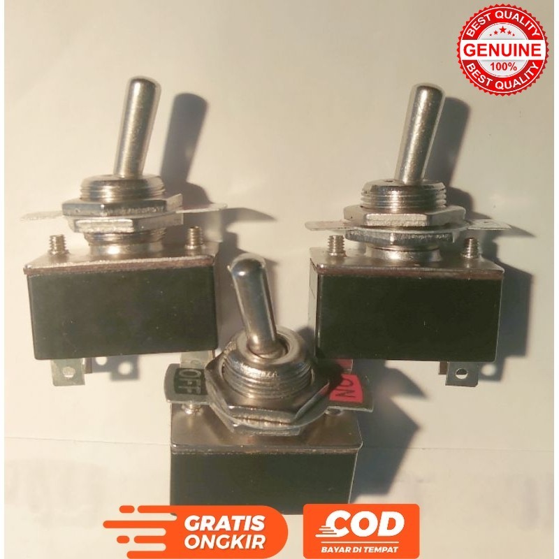 SAKLAR TOGGLE TOGEL SWITCH 4 PIN ON OFF HITAM