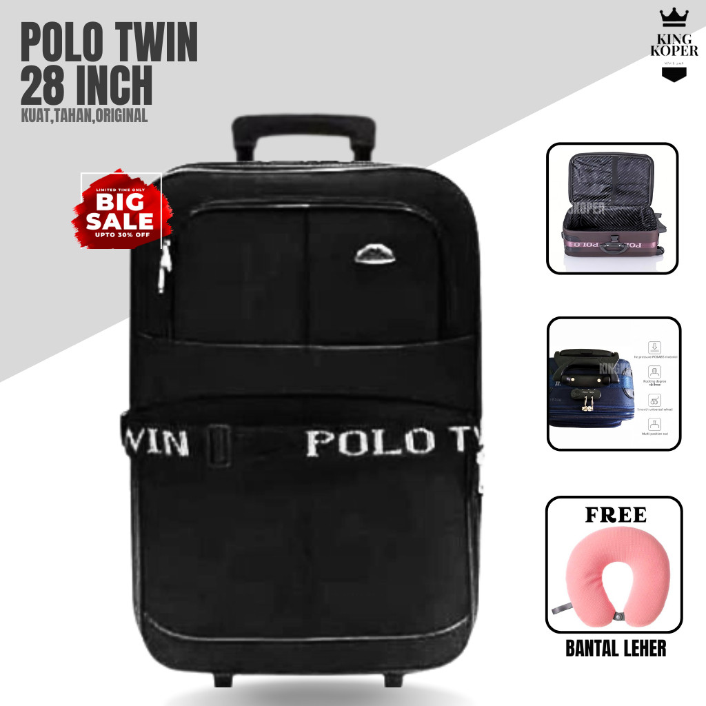 Koper Polo 28 inch ukuran bagasi - koper kain - koper besar - koper roda 2-koper murah - koper jumbo