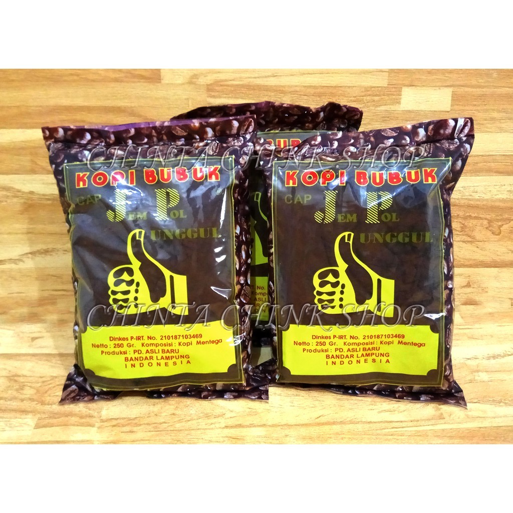 Kopi bubuk Cap Jempol Unggul (JP) Asli Lampung 225g