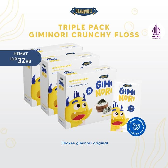 [ GERONIMO ] Grandville Gimi Nori Rumput Laut Tabur Floss Triple pack Food Non Msg