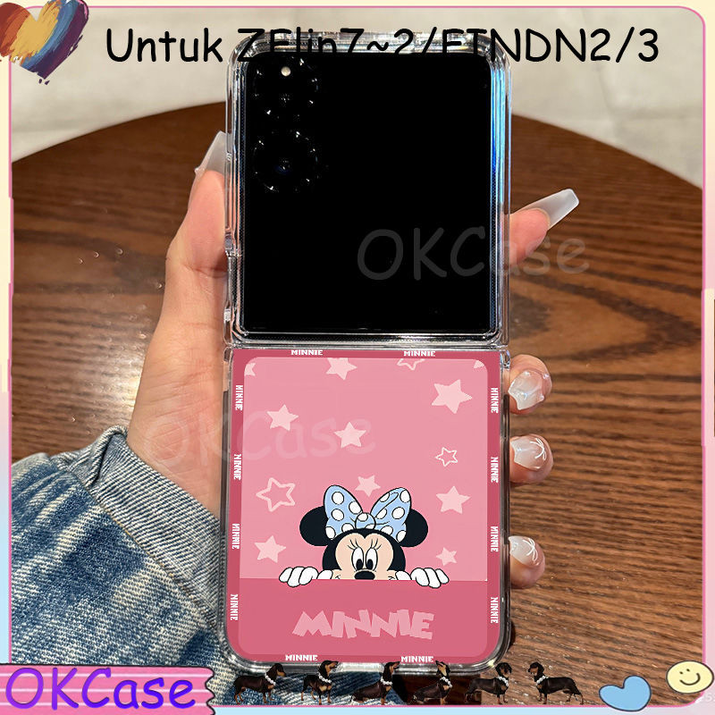 ✨Softcase✨Casing HP Lipat Samsung Z Flip & OPPO N Flip Aesthetic Elegan | Z Flip 7 6 5 4 3 2 F7070 F