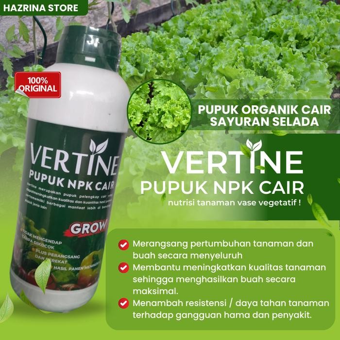 Pupuk Selada Terbaik Hidroponik – Pupuk Cair Organik Sayuran Selada Cepat Tumbuh & Subur