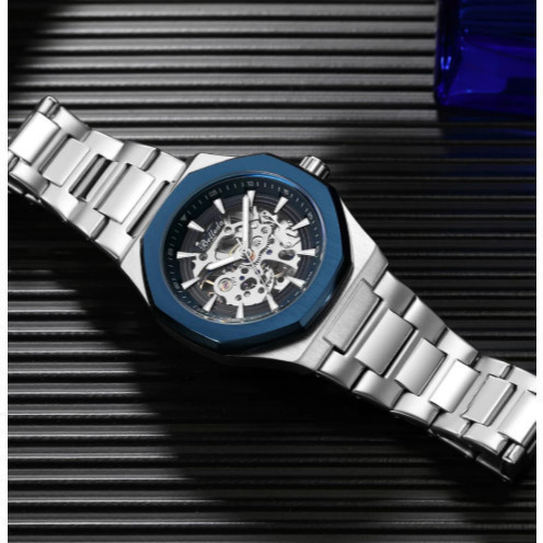 Jam Tangan Pria Belleda 9628 Automatic Rantai Stainless Steel Water Resistance 5 Atm Watches