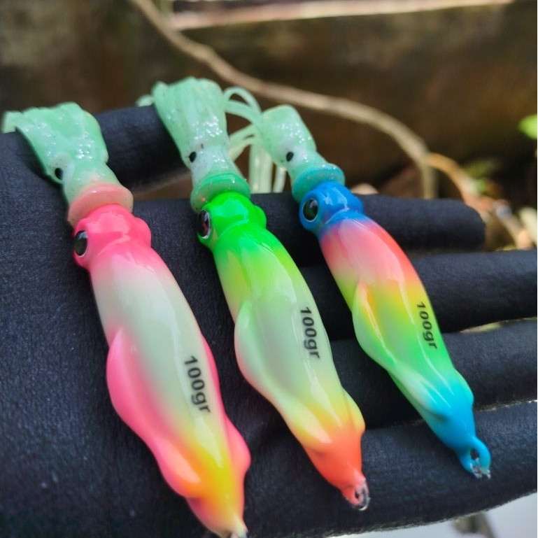 Metal Jig killer Cumi 40, 60, 80, 100, 150gr Full GID + Skrit Metal jig squid