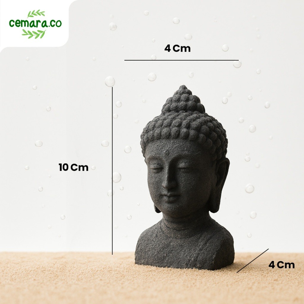 Hiasan Aquarium Patung Budha Resin Mini Dekorasi Akuarium Aquascape Ikan Hias Cemara