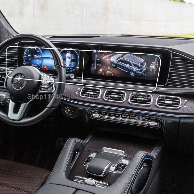 Tempered Glass Screen Protector For Mercedes Benz GLE 350 2020-2023, GLE 450 580 2024 12.3 inch car 