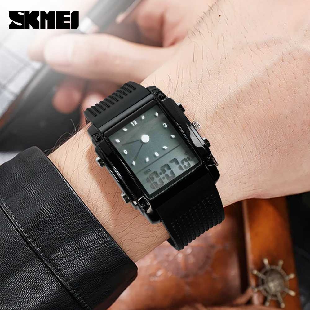 dlms skmei jam tangan trendy digital analog pria aksesoris fashion pria wanita murah stylish kekinia