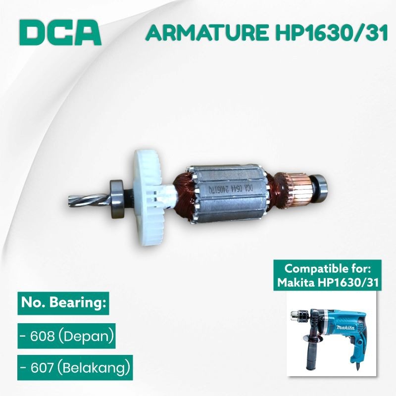 Armature HP1630/HP1631 DCA Armature Bor 13mm Makita HP1630/1631 Angker Rotor Bor Makita