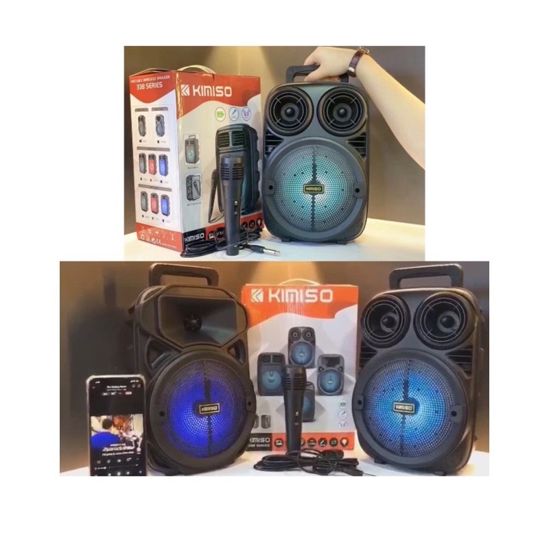 cod promo murah paket diskon% KIMISO Speaker bluetooth Plus Mic karaoke kimiso KM-338 Kualitas origi