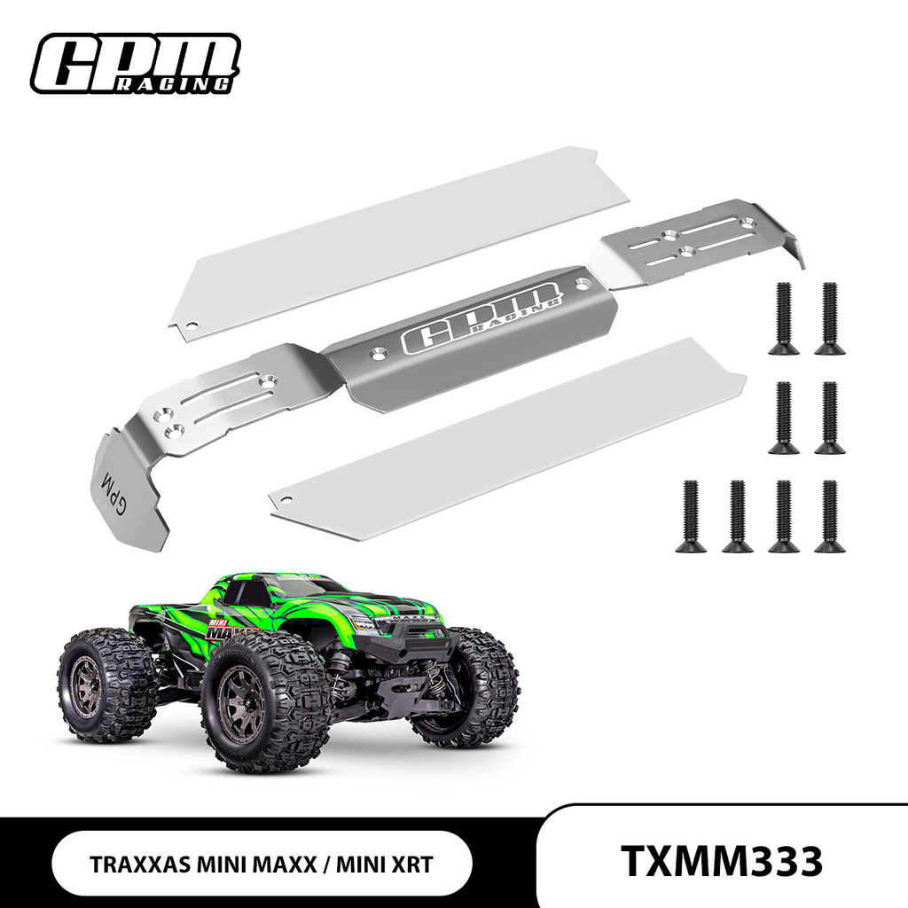 GPM STAINLESS STEEL SKID KIT FOR TRAXXAS MINI MAXX / MINI XRT