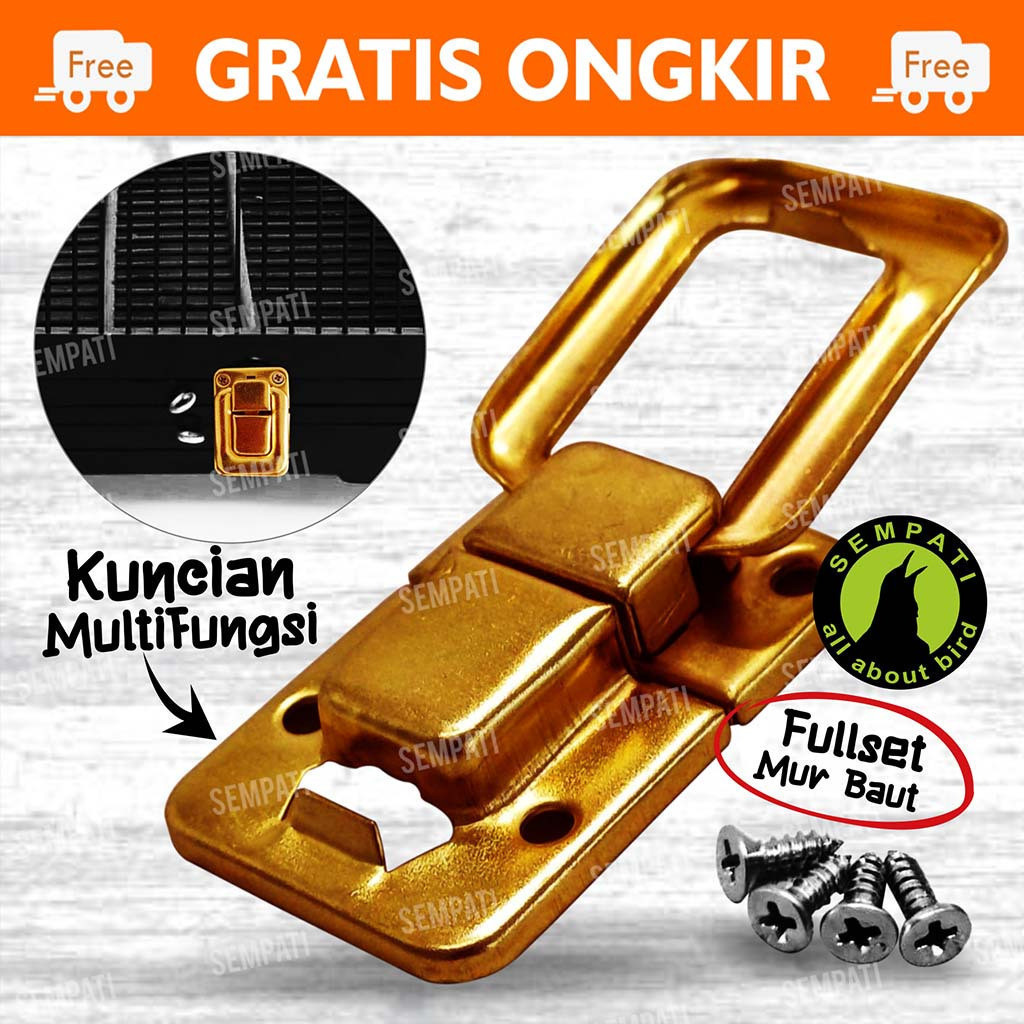 SEMPATI Kunci Sangkar Box Eco Kunci Laci Sangkar Kandang Kotak Burung Kacer Kenari Kolibri Mozambik 