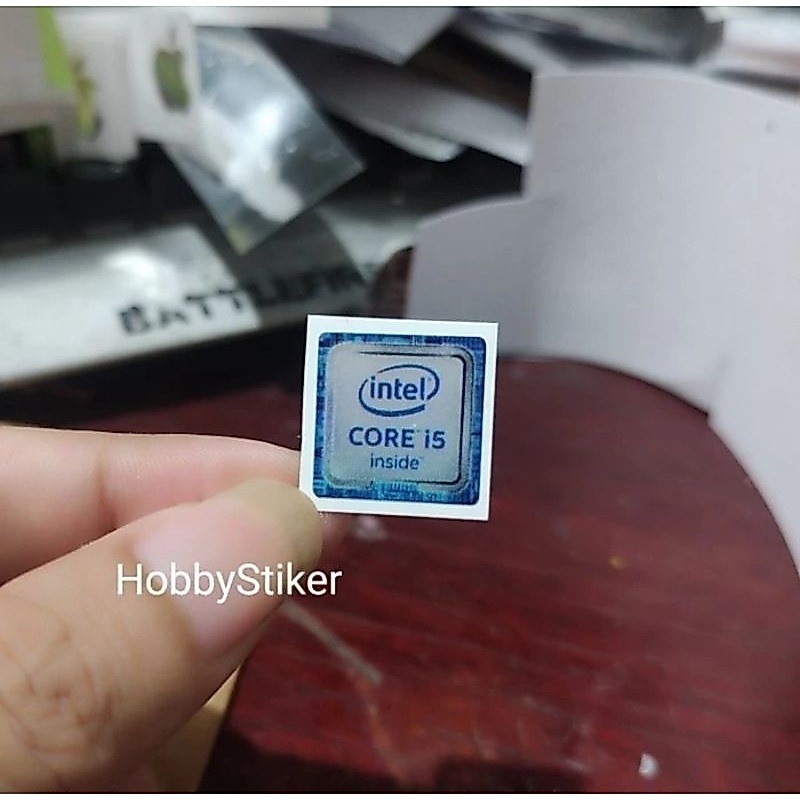 Stiker core i5 custom untuk notebook laptop pc efek hologram