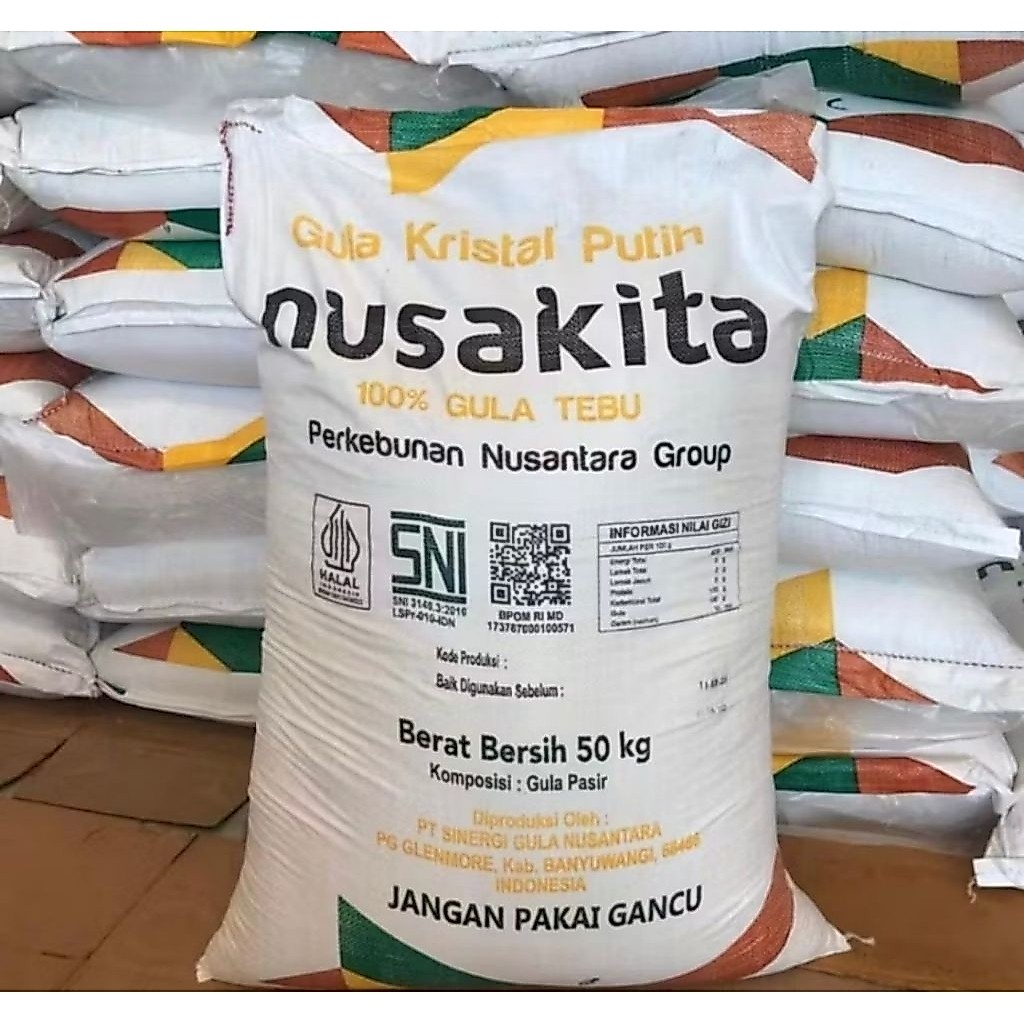 Gula Nusakita 1 Sak 50kg/Gula Pasir Putih Loss 50kg