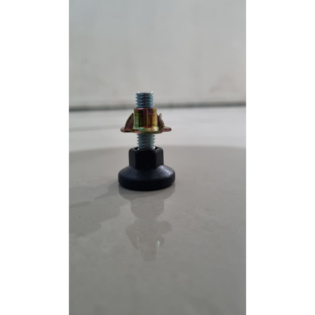 Adjuster M6 D23 T Nut Mur Cakar Stabil Kaki Kursi Baud Knop Plastik