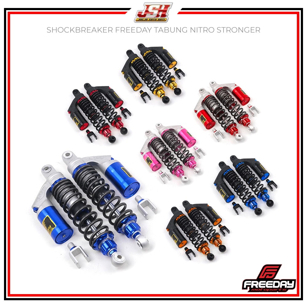 Shockbreaker Shock Belakang Tabung Matic FREEDAY STRONGER Nitron 280mm 320mm 340mm Aerox 155 PCX 150