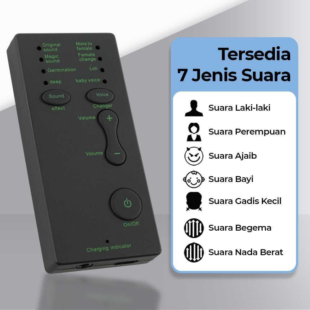 TaffSTUDIO AE19 Alat Pengubah Suara Voice Changer Mini Portable Sound Card External Live Streaming G