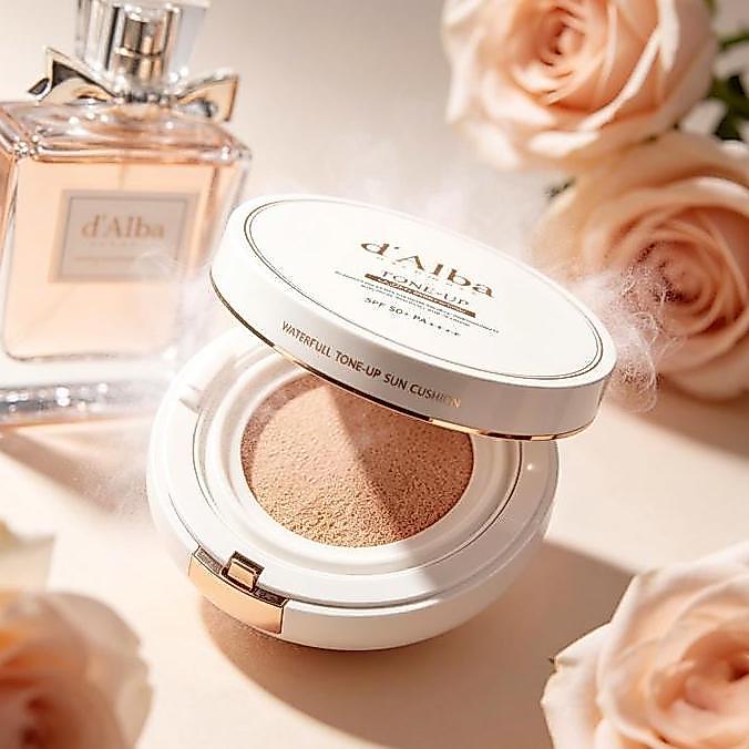 d'Alba Tone Up Color Correcting Sun Cushion SPF50+ PA++++ 15g