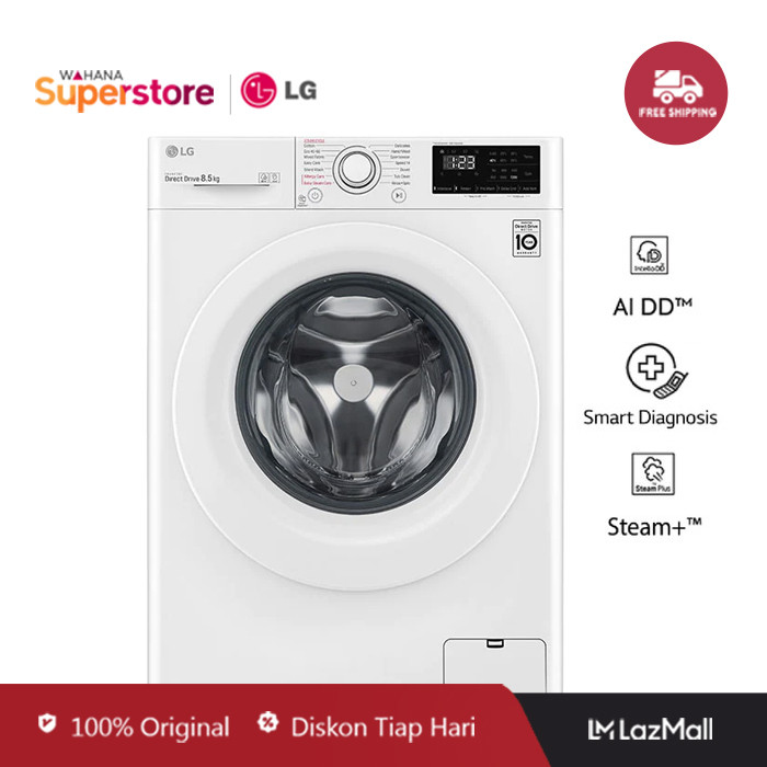 LG Mesin Cuci Front Loading 8.5 KG - FV1285S5WS