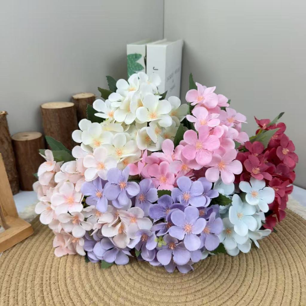 Bunga Hydrangea Hortensia Artificial Dekorasi Backdrop Buket Wedding