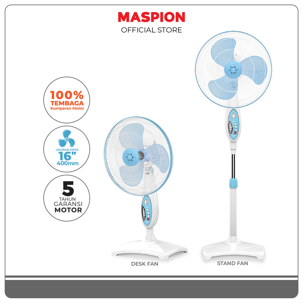 Maspion Stand Fan Kipas Angin Berdiri 16 Inch F-170 SL