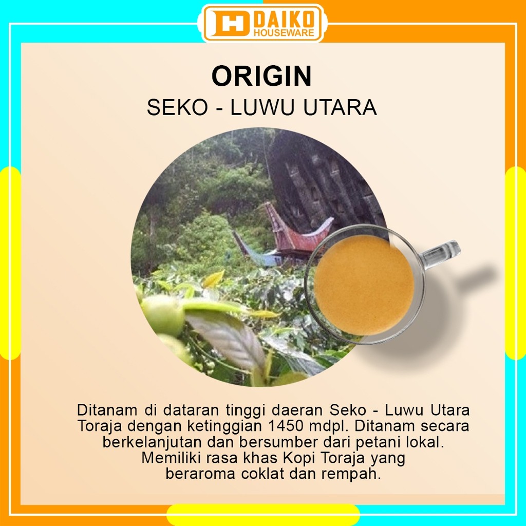 

JAMIN MURAH !!!Royal Kencana Arabika Toraja Seko Premium Quality Coffee Roasted 250gr - Whole Bean Medium Roast Specialty Coffee(BISA LANGSUNG ORDER)