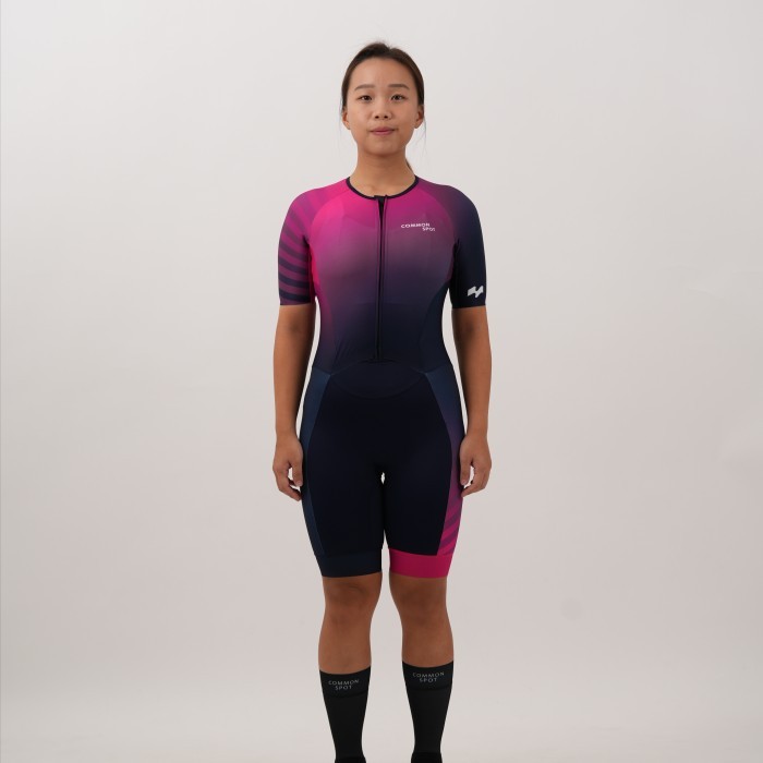 Women Short Sleeves Speed Series Tri Suit Triathlon - Fly