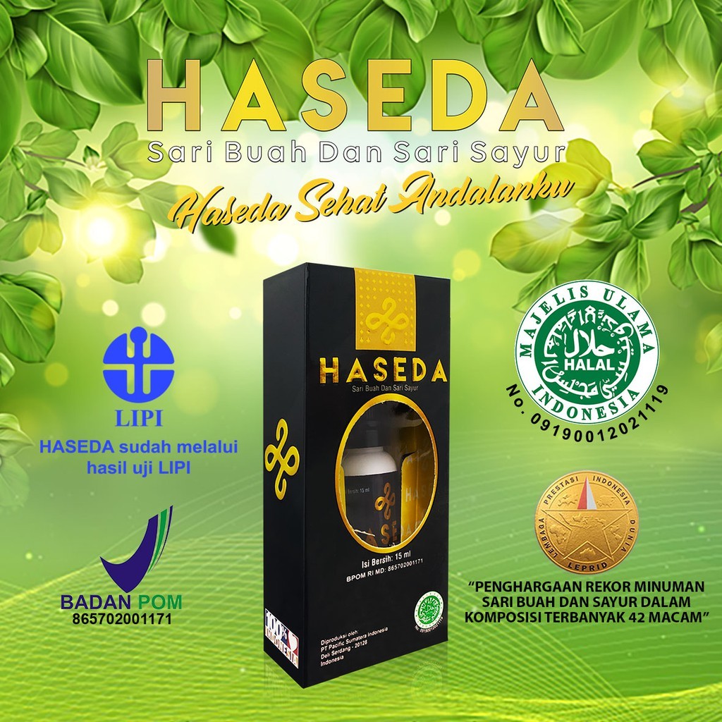 HASEDA HERBAL TETES EKSTRAK SARI BUAH DAN SAYURAN ORIGINAL 100%