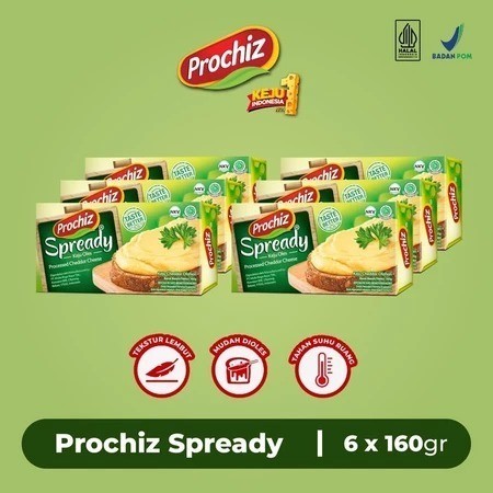 

(PAKET ISI 6) PROCHIZ SPREADY 160GR Keju Oles