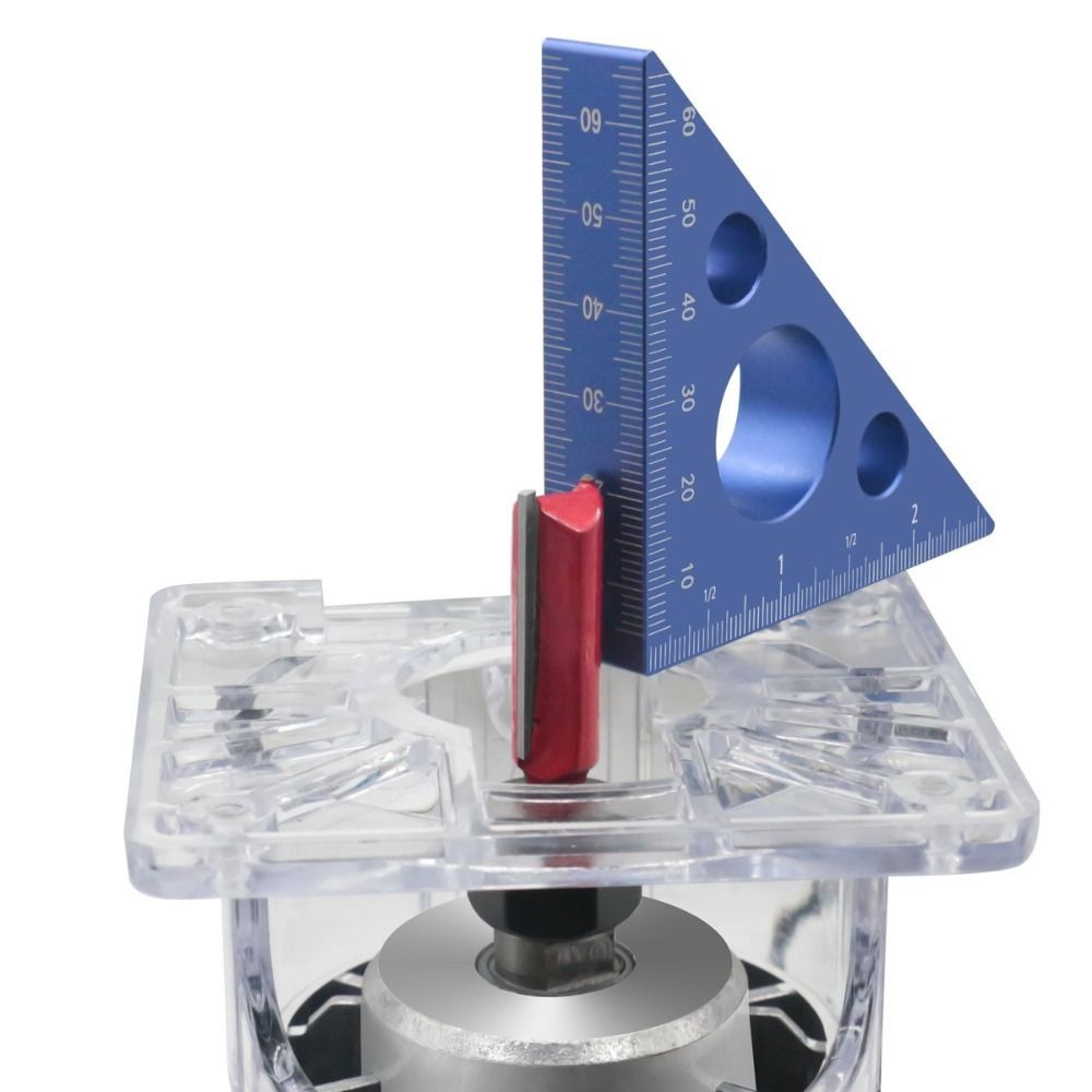 

Aluminum Right Angle Ruler Imperial Scales Metric Scales Triangle Ruler Precision Measuring Tool Thickened Height Ruler