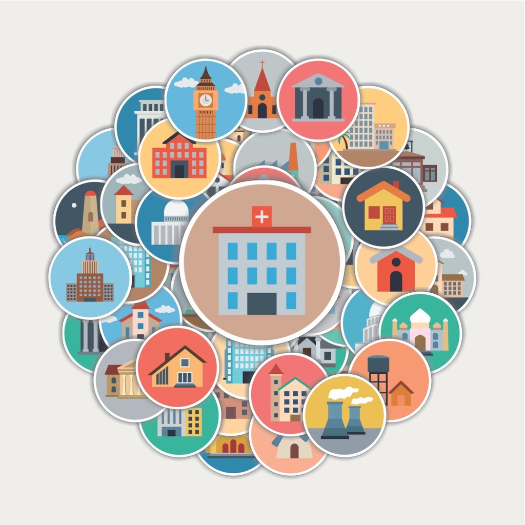 

Sticker Pack Stiker Buildings Flat Icons [Ikon Bangunan] | Sticker TUMBLR | Stiker LAPTOP KOPER HELMP