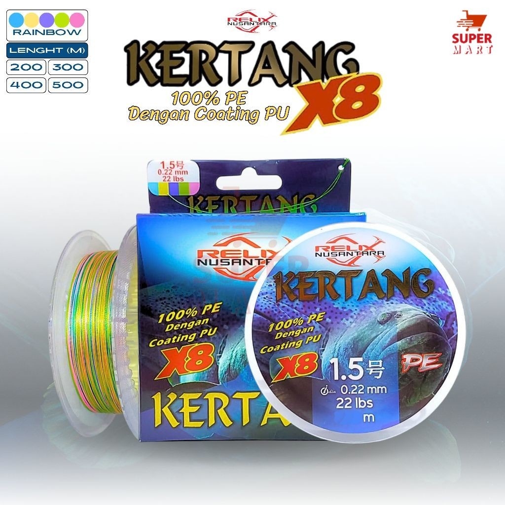 Supermart Surabaya SENAR PANCING BENANG PE RELIX NUSANTARA KERTANG X8 200 300 400 500 METER - SS