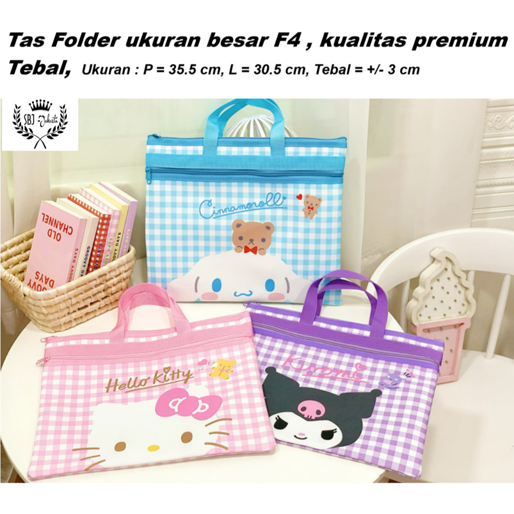 Tas Folder F4 BESAR premium quality / Tas kursus / Tas buku gambar Pelindung dokumen F4 laptop ipad 